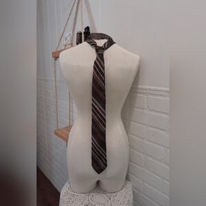 Brown striped tie